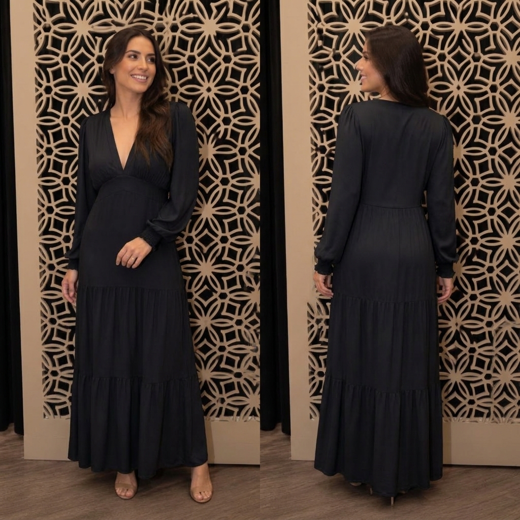 Vestido Viscolinho preto